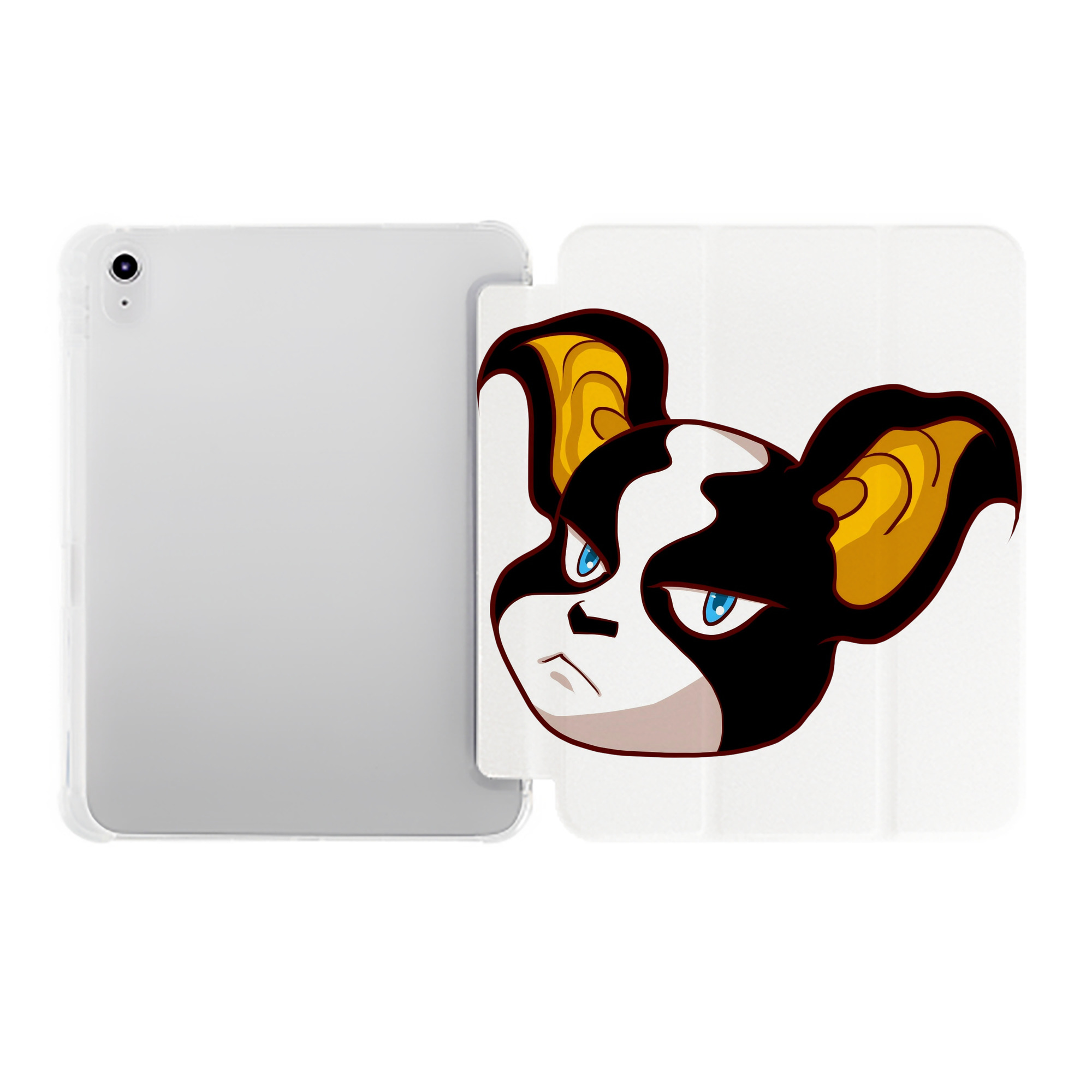 （画像用） ジョジョの奇妙な冒険 イギー JoJo's Bizarre Adventure Iggy IPad ケース ペン収納付き 三つ折りスタンド PUレザー×シリコン 対応機種9.5/10.5/10.9インチ